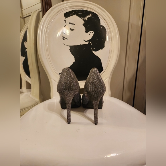 Metalic Glitter Heels Platform Pumps Heels - Picture 5 of 5